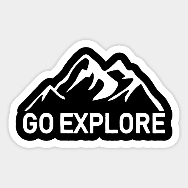 Go Explore Adventure Lover Sticker by carlospuentesart